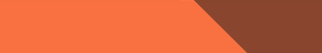 An orange rectangle with a 50 degree slant at the 75% interval, changing to a slightly darker orange.